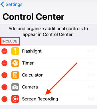 How to Enable Screen Recording in iOS 11 on iPhone - Step 3