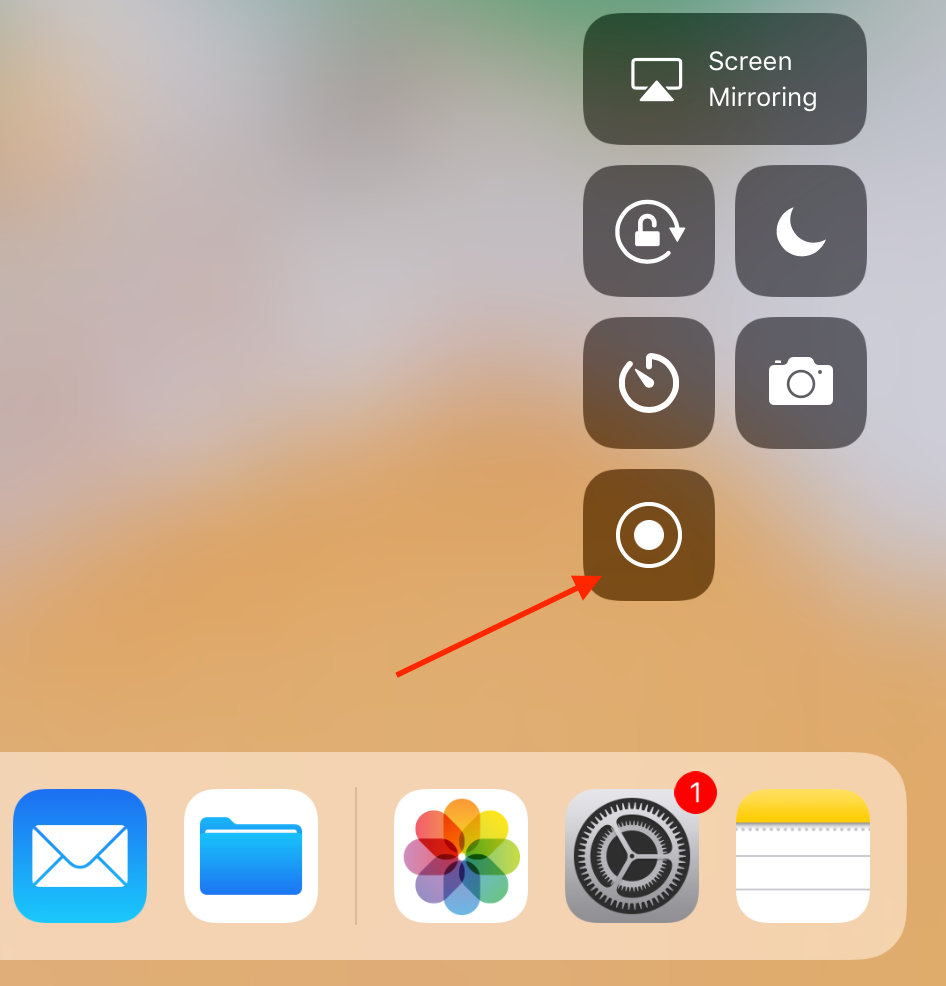 How to Record Screen on iPhone in iOS 11 - Step 1