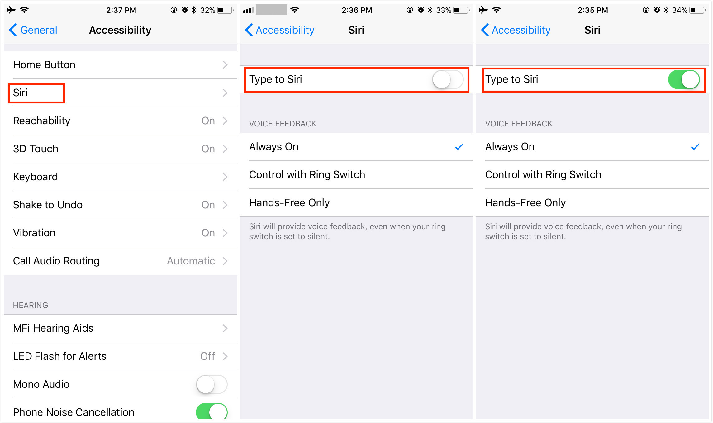 How to Enable “Type to Siri” in iOS 11 on iPhone - Step 3