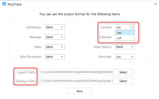Download iCloud Contacts to PC