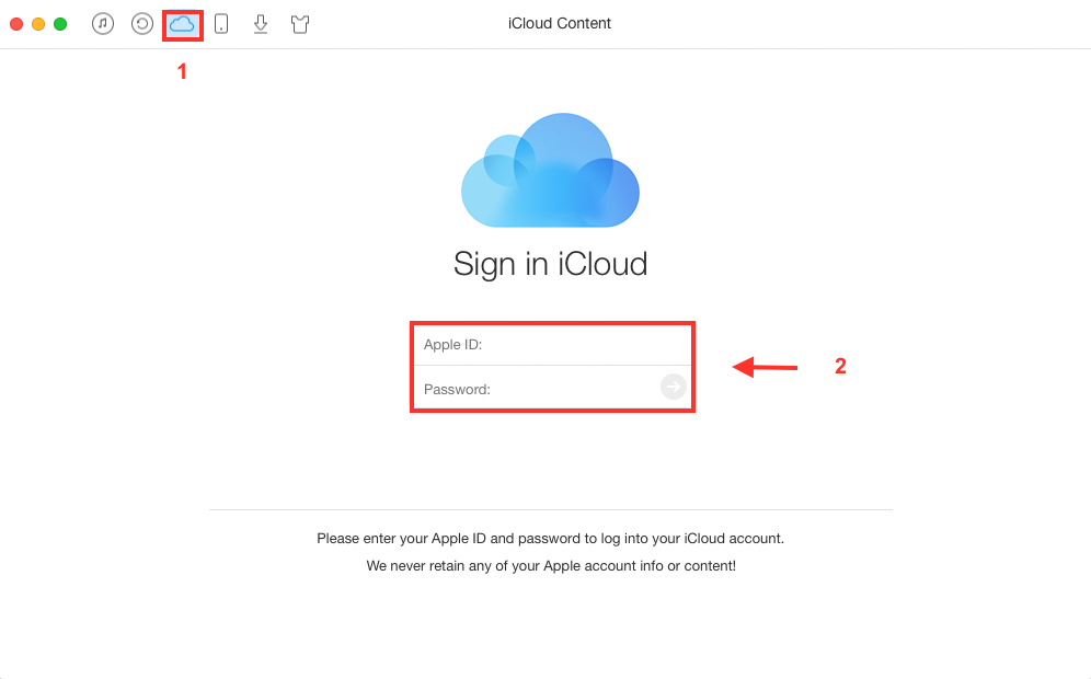 How to Export vCard from iCloud with AnyTrans - Step 1