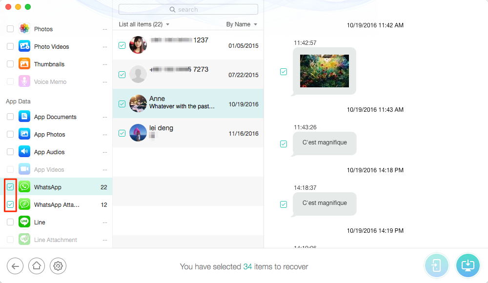 Extract WhatsApp Messages from iPhone 6/6s/7 – Step 2