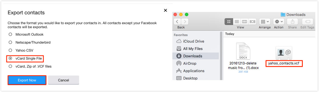 Sync Yahoo Contacts to iPhone – Step 2