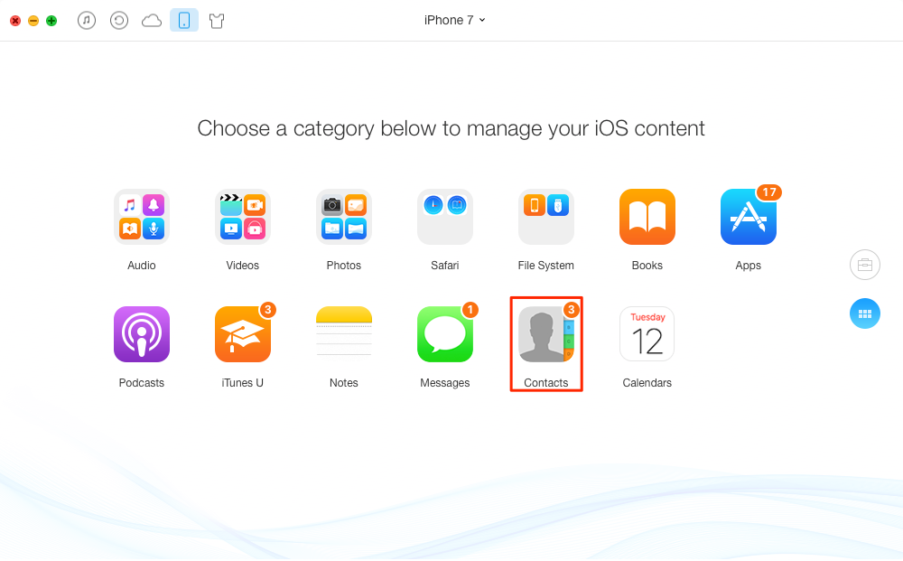 Copy Yahoo Contacts to iPhone – Step 3