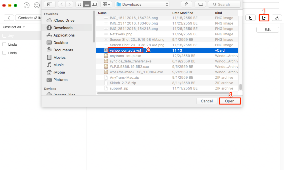 Export Yahoo Contacts to iPhone – Step 4