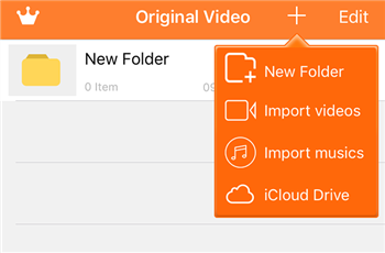 Import iPhone videos into the app
