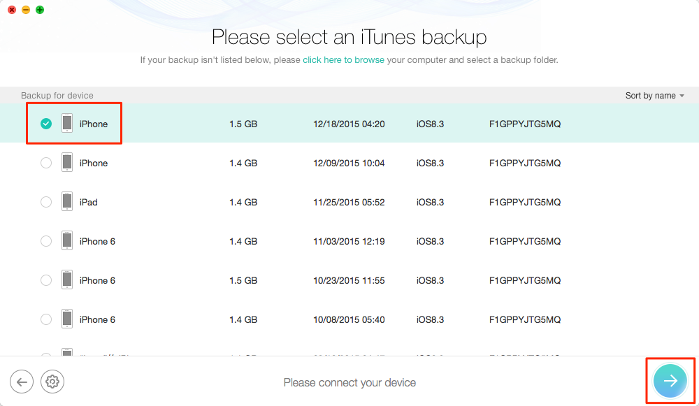 How to Extract Text Messages from iPhone Backup - Step 3