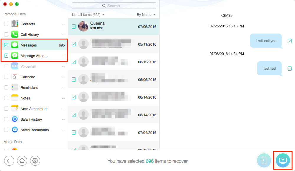 How to Extract Text Messages from iPhone Backup - Step 4