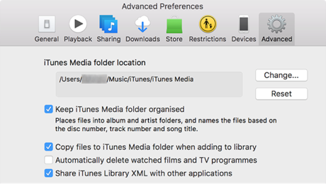 How to Change iTunes Library Location on Mac - Step 3