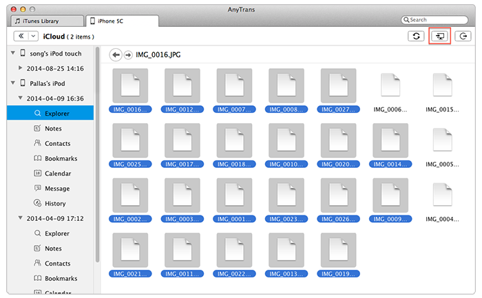 How Do I Find My Pictures on iCloud with AnyTrans – Step 5