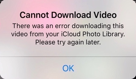 Error Downloading Photo from iCloud Photo Library