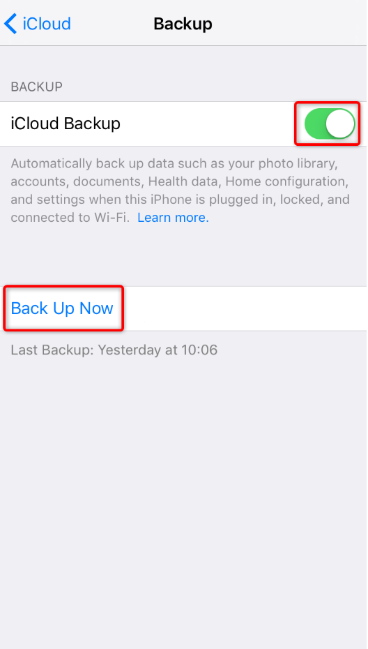 How to Fix iCloud Backup Failed - Check iCloud Settings