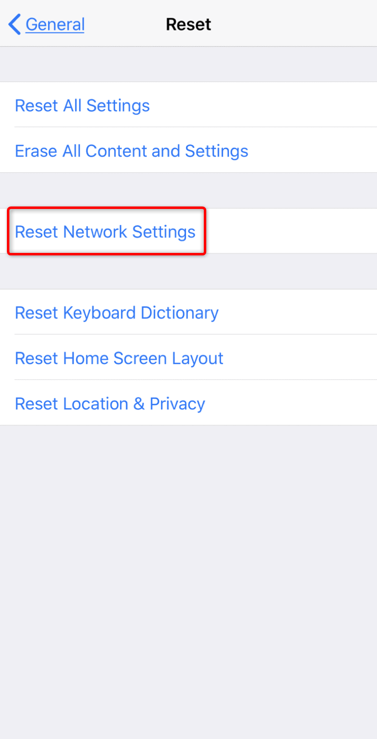 How to Fix iCloud Backup Failed - Reset Network Settings