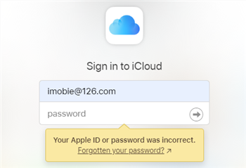 Apple ID Password Not Working on iCloud