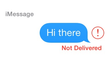 iMessage Not Delivered on iPhone iPad