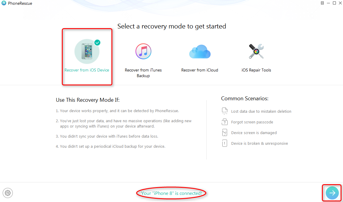 How to Fix Photos Not Showing up on iPhone Issues - Step 2