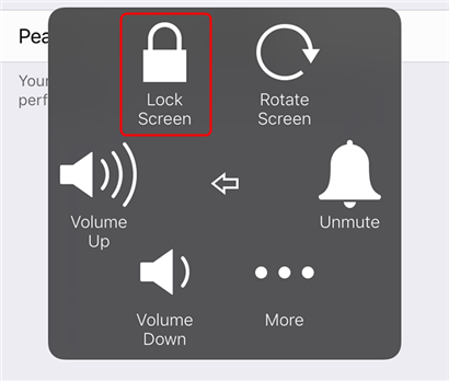 Access the Lock Screen option