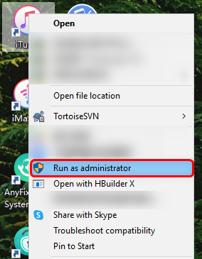 Right Click and Run as Administrator