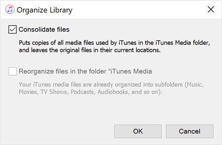 Consolidate your iTunes library