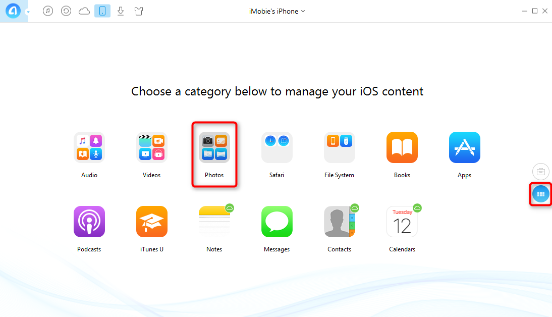Upload Photos to iCloud with AnyTrans - Step 1