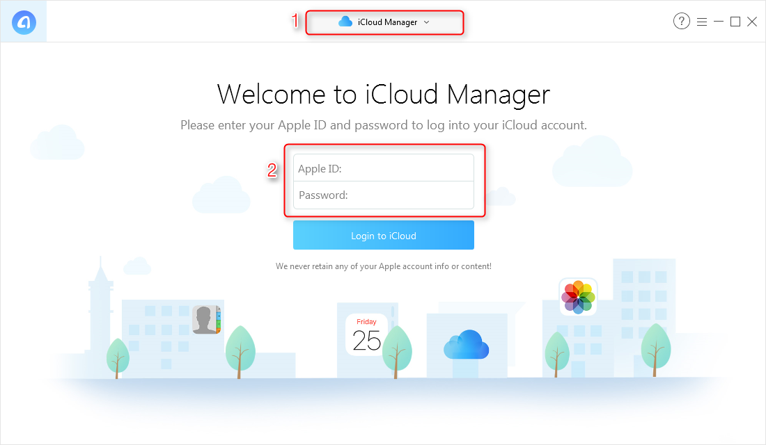 Fix Photos not Downloading from iCloud via AnyTrans for iOS - Step 1