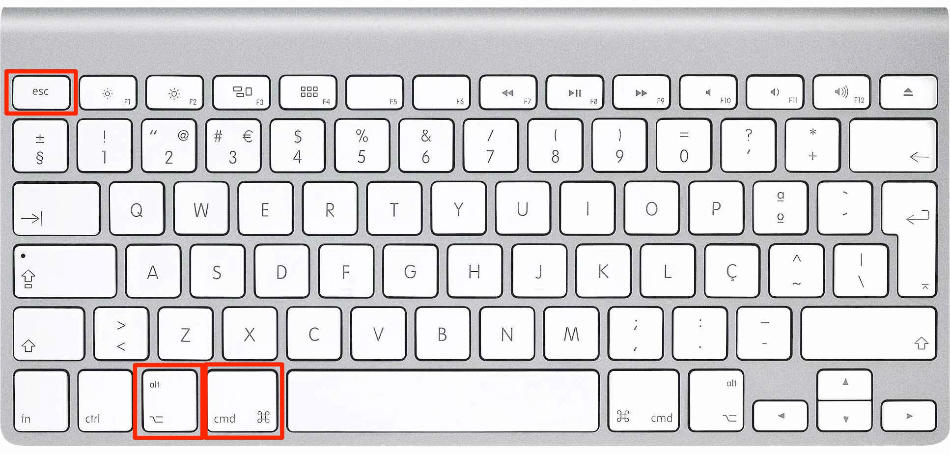 macbook force quit keys