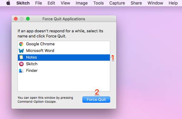 Force quit for mac os