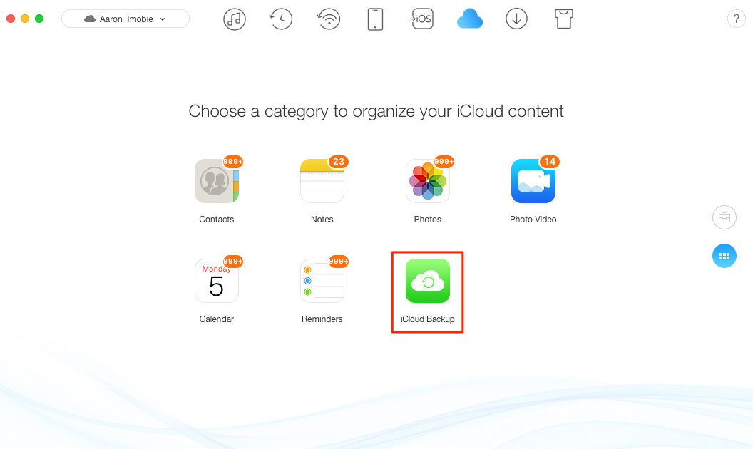 How to Get Backup from iCloud via AnyTrans – Step 2