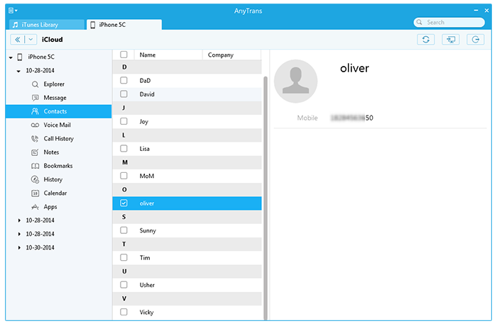 How to Get My Contacts from iCloud with AnyTrans