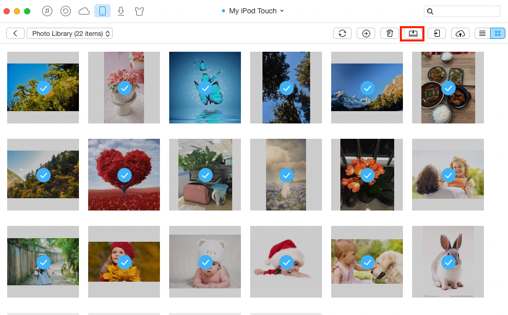 How to Get Photos from iPod to Mac with AnyTrans - Step 3