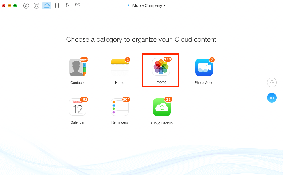 How to Get Pictures from iCloud with AnyTrans – Step 2