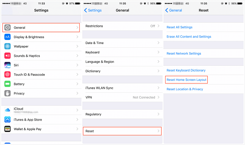 How to Fix: iPhone/iPad Settings Icon Missing Error – Method 1