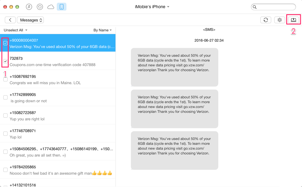 transfer text messages from iphone to mac computer for free