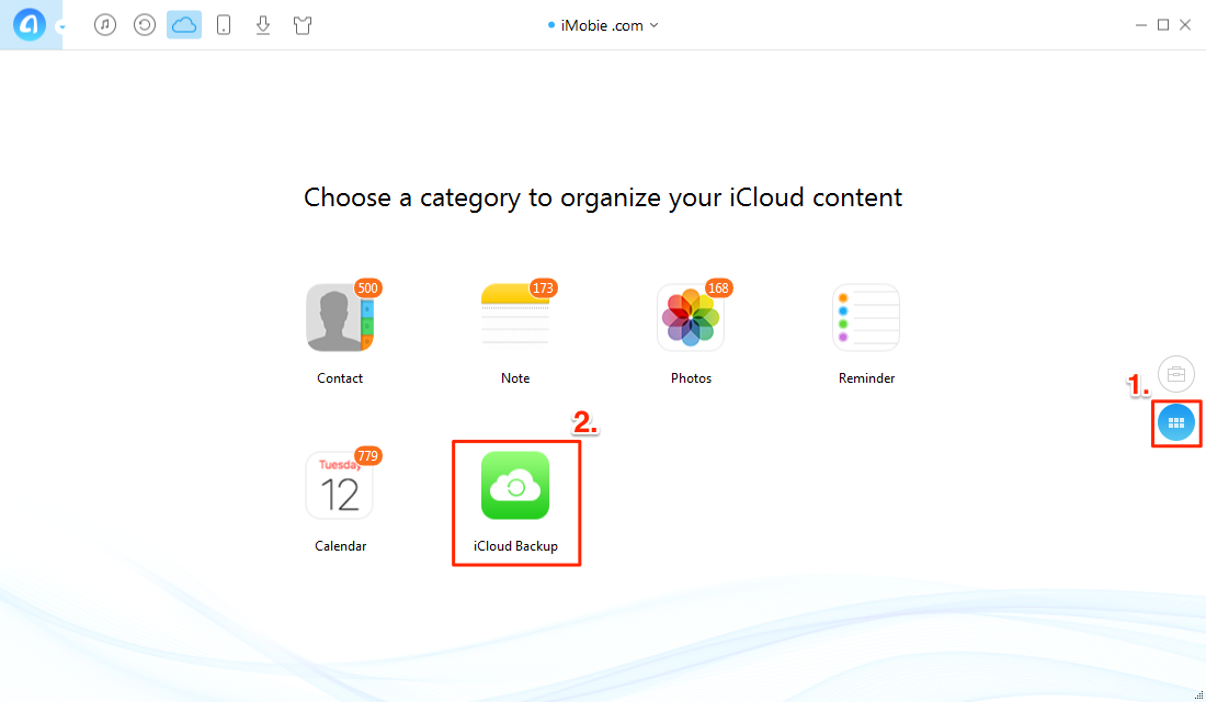 How to Get Videos from iCloud/iCloud Backup with AnyTrans – Step 2