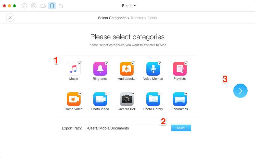 How to Backup iPhone 7 to Computer with AnyTrans - Step 3