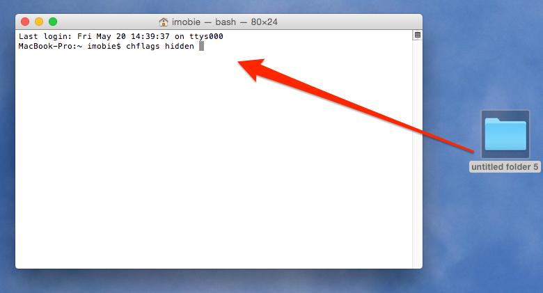 How to Hide Files and Folders on Mac via Terminal - Step 1