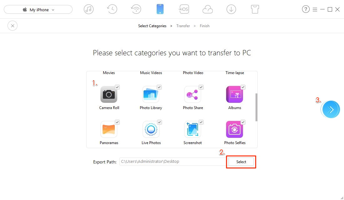 import photos from iphone to pc