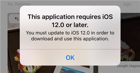 The Application Requires A Higher iOS Version