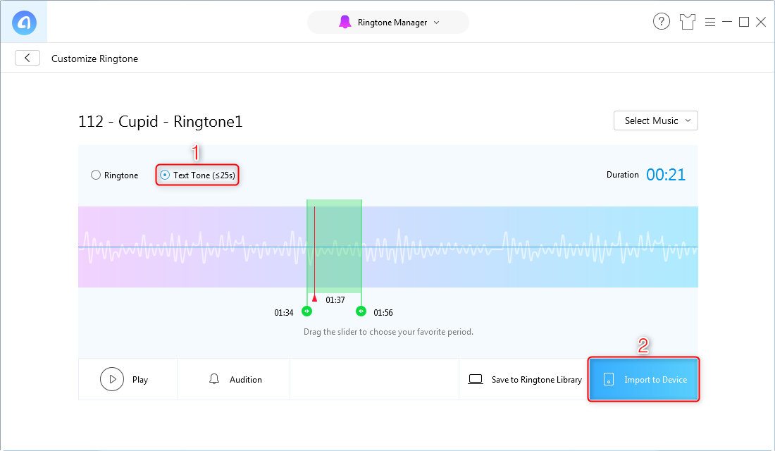 How to Make Custom Text Tone on iPhone 6/7/8/X/XS(Max)/XR