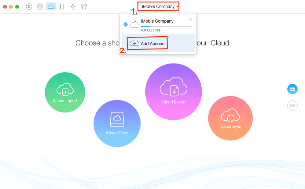 How to merge two multiple icloud accounts into one imobie