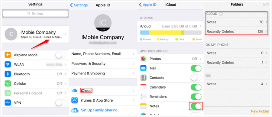 Notes - Apple iCloud