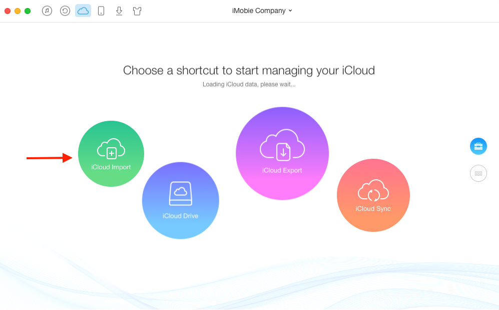 BTransfer Notes from Computer to iCloud with AnyTrans - Step 2