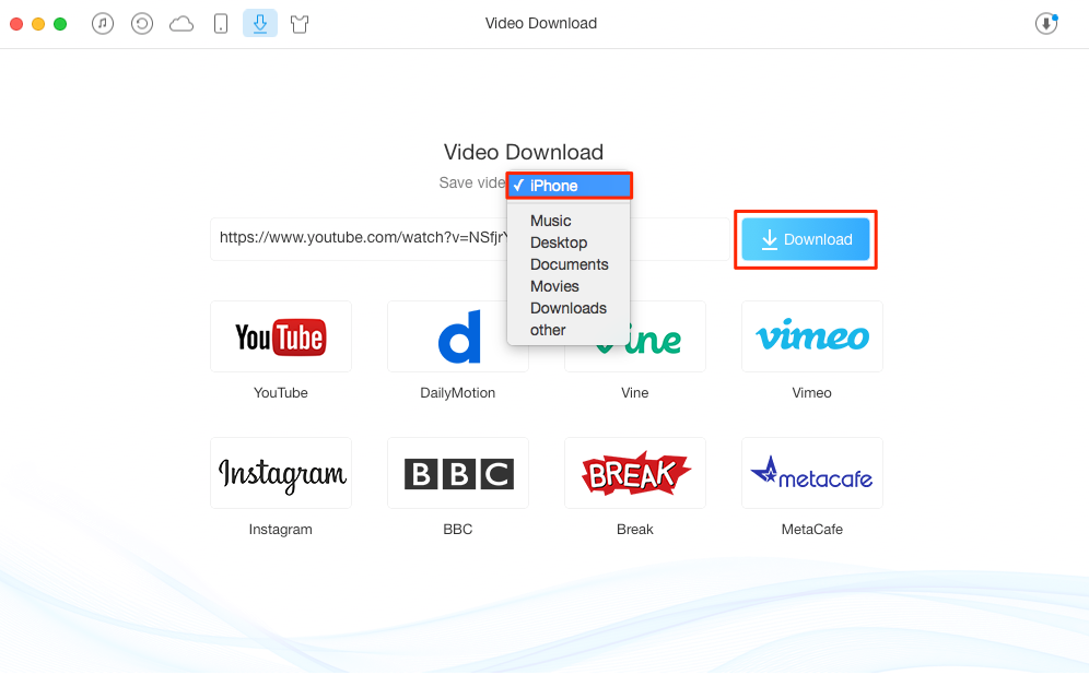 How to Download YouTube Videos to iPhone with AnyTrans - Step 3