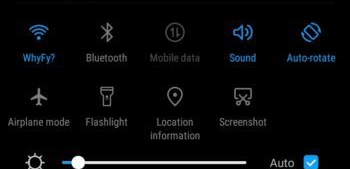 Capture a screenshot from the Notification Center on Huawei