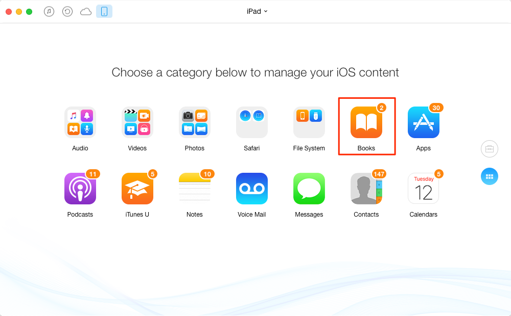 How to Put PDF on iPad without iTunes - Step 1