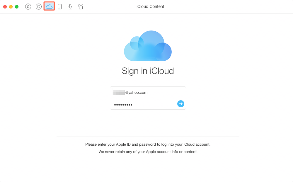 How to Put Photos on iCloud with AnyTrans – Step 1