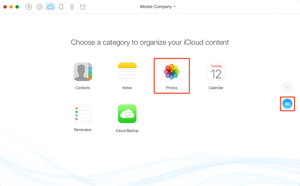 How to Put Photos on iCloud with AnyTrans – Step 2