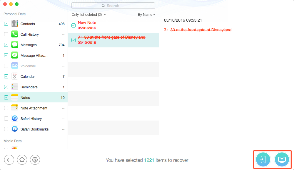 Recover Data from Water Damaged iPhone Directly - Step 2