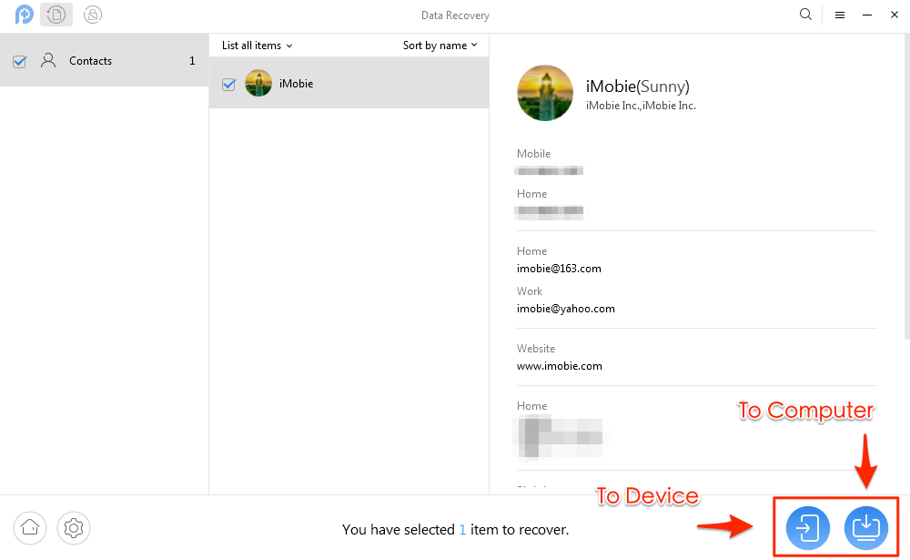 How to Retrieve Deleted Contacts from Android – Step 3