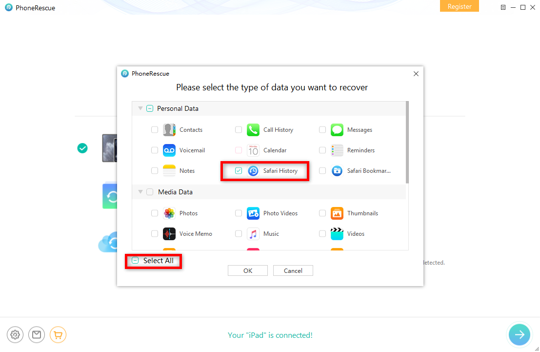 How to Retrieve Deleted History on iPad – Step 2